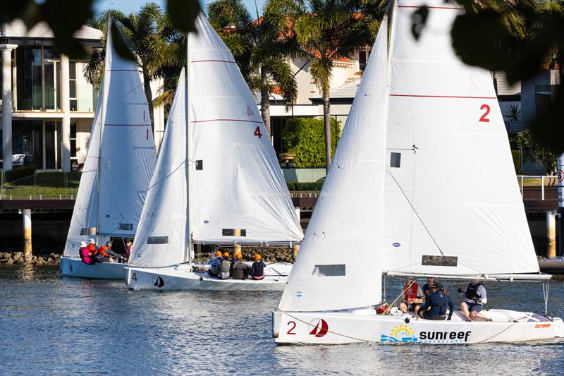 The Elliot 6 keelboats racing on the Mooloola River in the 2023 MWKR photo copyright Bruno Cocozza taken at Mooloolaba Yacht Club and featuring the Elliott 6m class