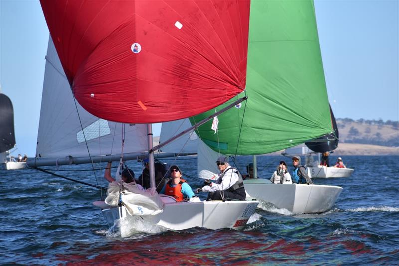 Tight racing in the Elliott One Design Division photo copyright Jane Austin taken at Bellerive Yacht Club and featuring the Elliott 6m class