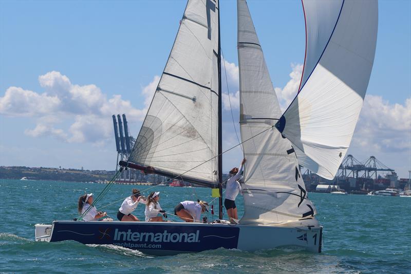 Harken NZ NZ Match Racing Championship - Royal NZ Yacht Squadron - Day 2, January 22, 2022 photo copyright RNZYS Media taken at Royal New Zealand Yacht Squadron and featuring the Elliott 7 class