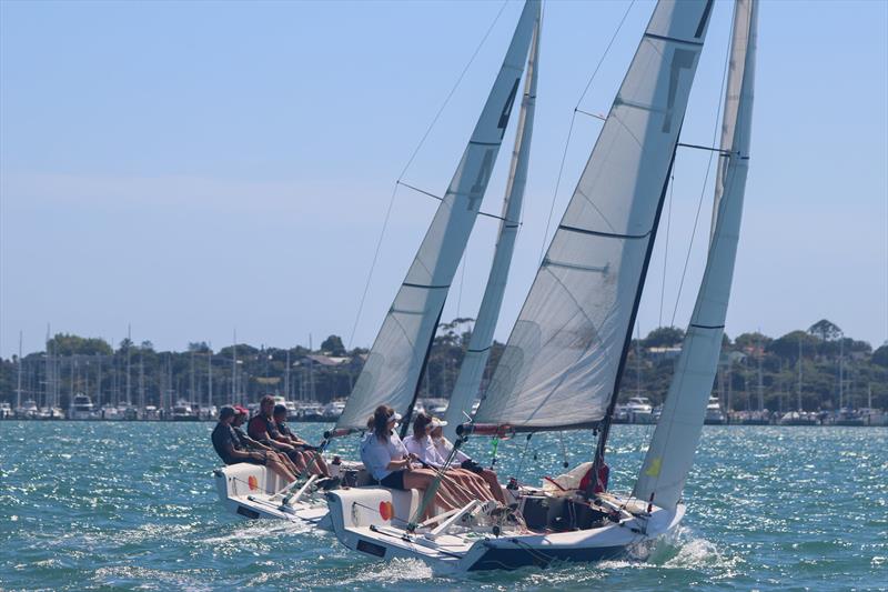 Harken NZ NZ Match Racing Championship - Royal NZ Yacht Squadron - Day 2, January 22, 2022 photo copyright RNZYS Media taken at Royal New Zealand Yacht Squadron and featuring the Elliott 7 class