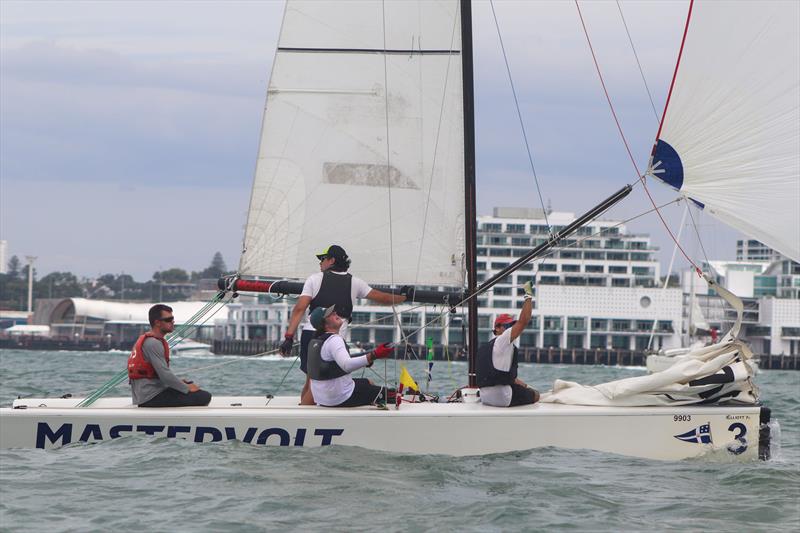 Harken NZ NZ Match Racing Championship - Royal NZ Yacht Squadron - Day 3, January 23, 2022 photo copyright RNZYS Media taken at Royal New Zealand Yacht Squadron and featuring the Elliott 7 class