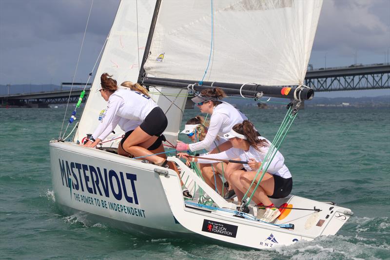 2.0 Racing mid-tack - Harken NZ Match Racing Championship - Royal NZ Yacht Squadron - January 22-24, 2022 - photo © William Woodworth - RNZYS Media