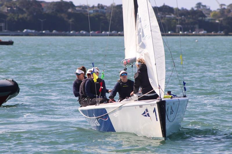 Womens Match Racing, Royal NZ Yacht Squadron photo copyright Andrew Delves, RNZYS taken at Royal New Zealand Yacht Squadron and featuring the Elliott 7 class