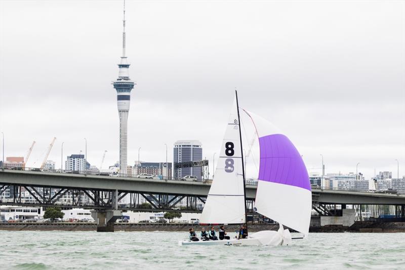 Barfoot & Thompson Women's World Match Racing Championships - Day 2 - November 11, 2022 - Auckland photo copyright Adam Mustill taken at Royal New Zealand Yacht Squadron and featuring the Elliott 7 class