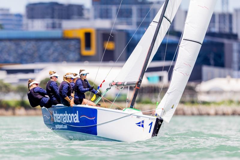 Barfoot & Thompson Women's World Match Racing Championships - Day 3 - November 12, 2022 - Auckland photo copyright Adam Mustill taken at Royal New Zealand Yacht Squadron and featuring the Elliott 7 class