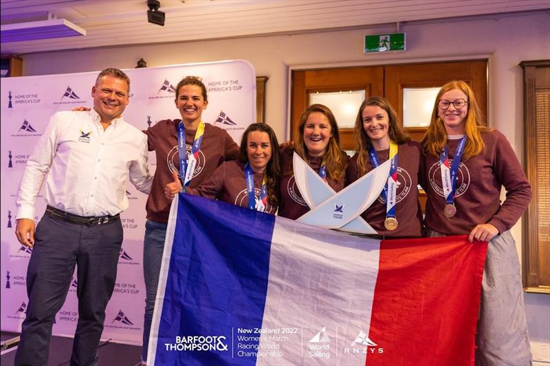 Pauline Courtois and Match in Pink - Overall winners of the 2022 Women's World Match Racing Tour  photo copyright Live Sail Die taken at Royal New Zealand Yacht Squadron and featuring the Elliott 7 class