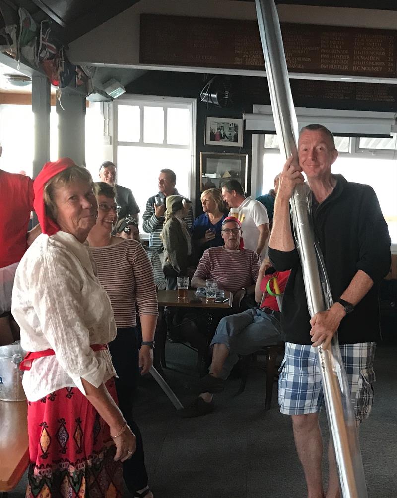 Selden boom raffle winner Phil in the Allen 2017 Enterprise Nationals at Abersoch photo copyright Enterprise Association taken at South Caernarvonshire Yacht Club and featuring the Enterprise class