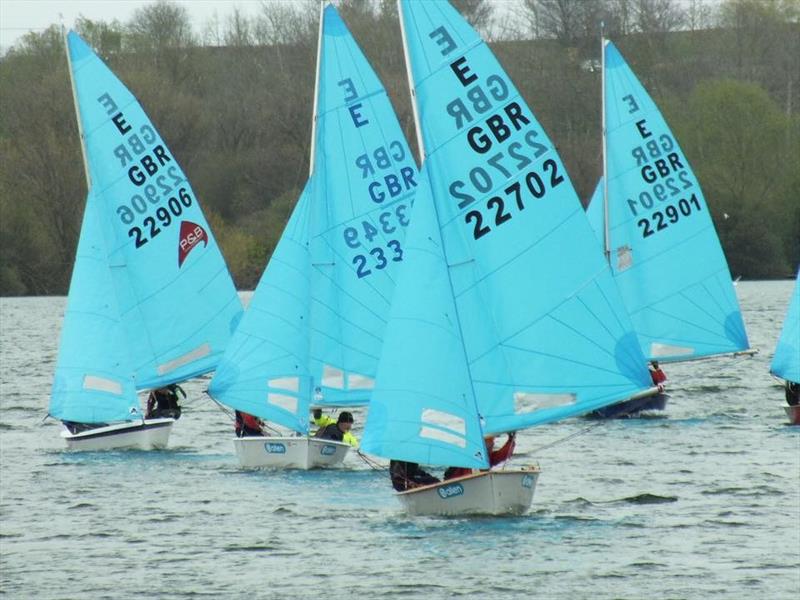 Jane & Nick Scutt leading during the Sailing Chandlery Enterprise National Circuit at Middle Nene photo copyright Wilf Kunze taken at Middle Nene Sailing Club and featuring the Enterprise class