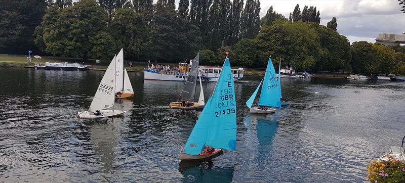 Cats paws show the windy patches at the Minima Yacht Club Annual Regatta 2019: Alex Cane's Enterprise heads for the finish in the final race clinching the trophy ahead of John Forbes and (partly hidden) Rob Brignell - photo © Paul Bloomfield