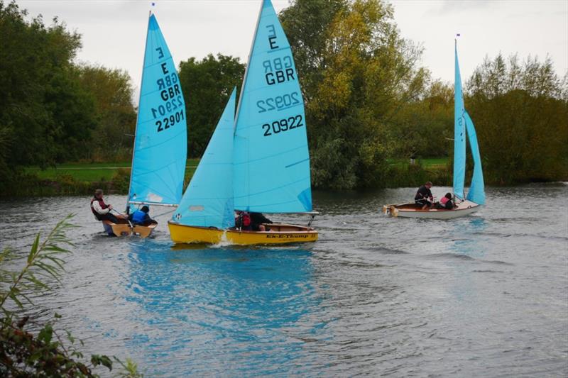 Luke & Nikki Fisher lead at the first mark during the Emberton Park Enterprise Open photo copyright Rob Bell taken at Emberton Park Sailing Club and featuring the Enterprise class