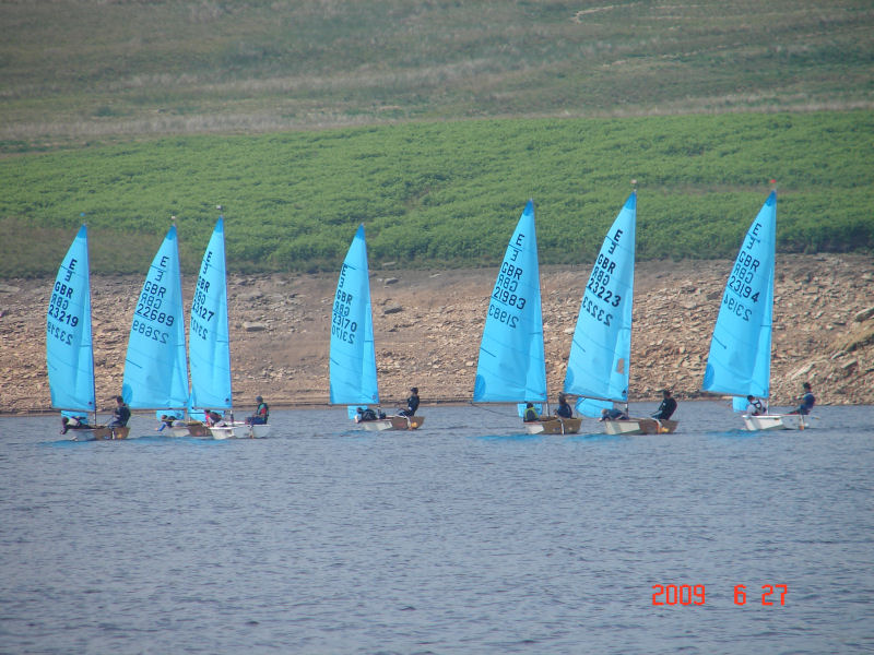 Sunshine and light winds for the Enterprise Inlands at Pennine SC photo copyright Ray Evans taken at Pennine Sailing Club and featuring the Enterprise class