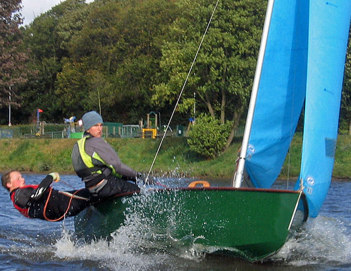 Lewis Kneale (16) and Alex Dromgoole (15) win the Chester Enterprise open photo copyright Neil Marshall taken at Chester Sailing & Canoeing Club and featuring the Enterprise class