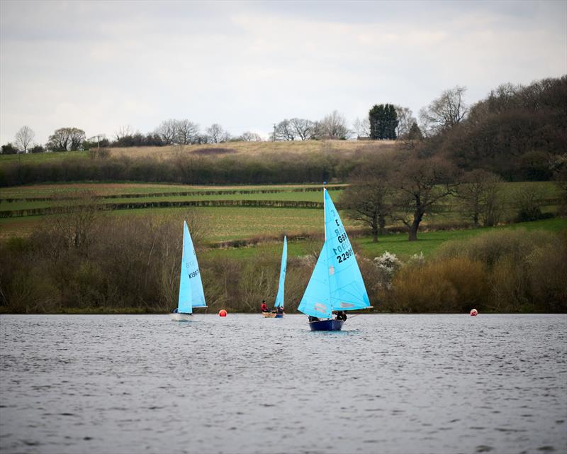 Paul and Megan lead Jim and Mabel and Gordon and Rose during the Barnt Green Enterprise Open photo copyright Matthew Brown Photography taken at Barnt Green Sailing Club and featuring the Enterprise class