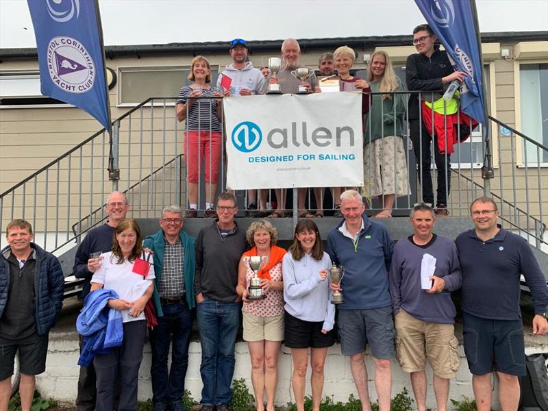 2022 Allen Enterprise Masters Championship prize winners photo copyright Sally Campbell  taken at Bristol Corinthian Yacht Club and featuring the Enterprise class