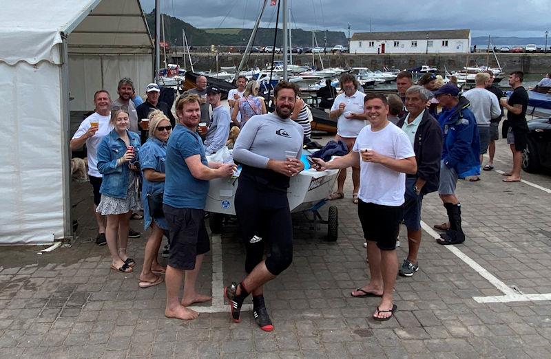 Dinghy park beers on day 3 of the Enterprise Nationals at Tenby photo copyright Alistair Mackay taken at Tenby Sailing Club and featuring the Enterprise class