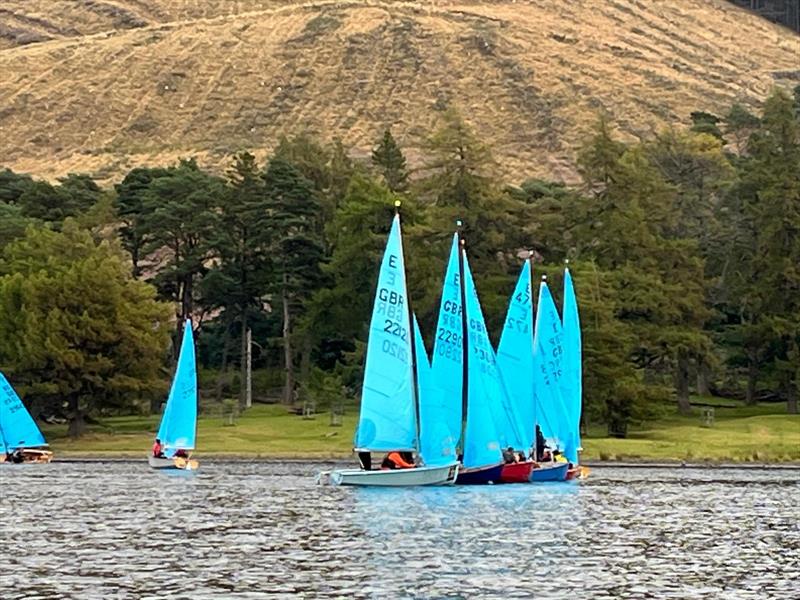 Fun and games at the leeward mark during Race 2 of the Enterprise Scottish Championship & UK Masters Championship at St Mary's Loch photo copyright Lisa Griffin taken at St Mary's Loch Sailing Club and featuring the Enterprise class