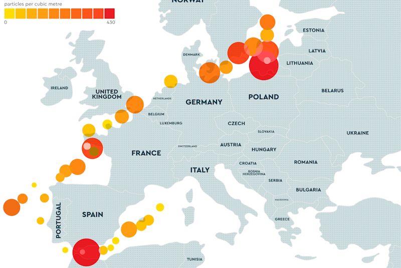 Microplastic data captured during The Ocean Race Europe photo copyright The Ocean Race taken at  and featuring the Environment class