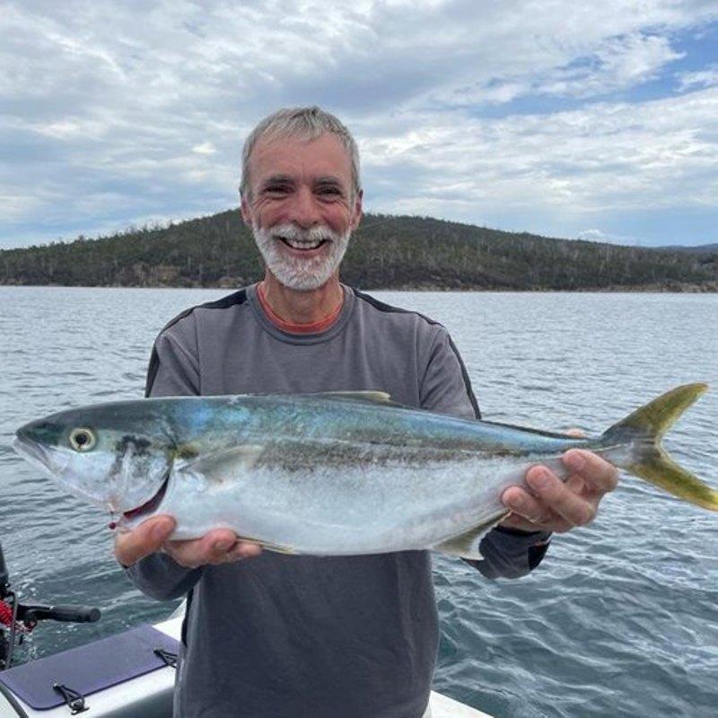 Nick Bax With a NWB king fish photo copyright Spot On Fishing Hobart taken at  and featuring the Environment class