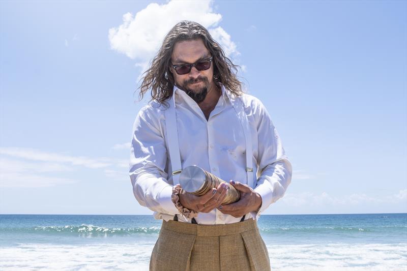 Actor and newly appointed UNEP Advocate for Life Below Water Jason Momoa receives The Ocean Race Relay4Nature Baton in Lisbon ahead of the UN Ocean Conference photo copyright Cherie Bridges / The Ocean Race taken at  and featuring the Environment class