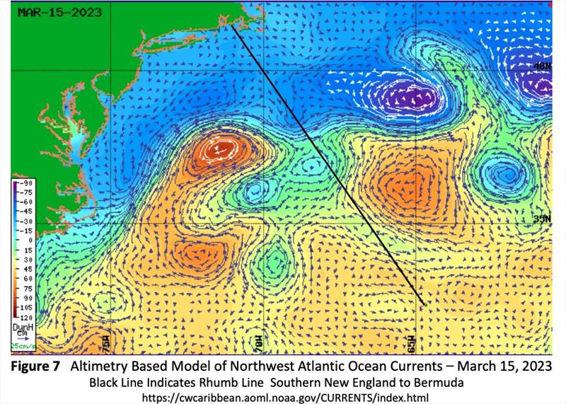 Altimetry based model of Northwest Atlantic Ocean currents - March 15, 2023 - photo © NOAA
