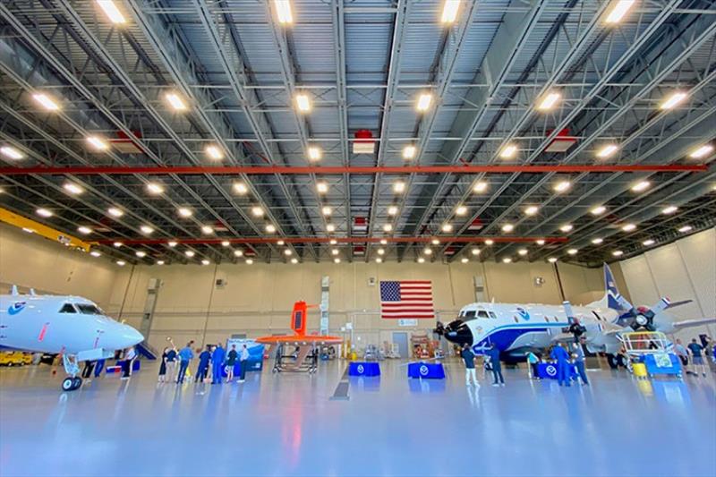 NOAA's Aircraft Operations Center in Lakeland, FL, where all the tools NOAA uses to study hurricanes, including a Saildrone Explorer, were displayed photo copyright Saildrone taken at  and featuring the Environment class