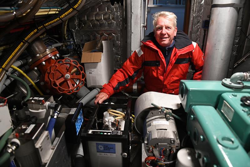 Stephen Wilkins with the OceanPack - photo © Rick Tomlinson / The Ocean Race