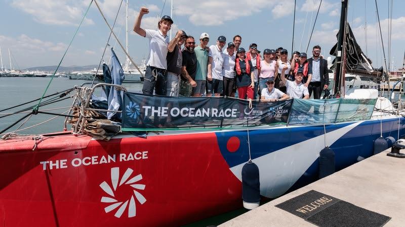 On board 'Ericsson 1' ahead of the Our Ocean Conference 2024 in Athens. Greece photo copyright Austin Wong / The Ocean Race taken at  and featuring the Environment class