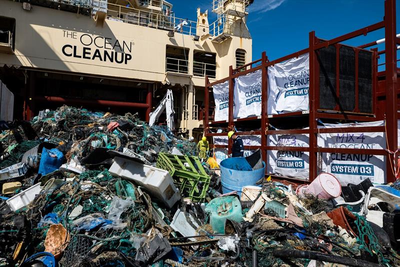 The Ocean Cleanup 100th extraction - Catch on deck - photo © The Ocean Cleanup