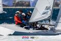 Jeanne-Claude Strong, Seve Jarvin, Sam Newton, and Max Jameson on day 5 of the 2024 Etchells World Championships © Suellen Hurling for Live Sail Die and Down Under Sail