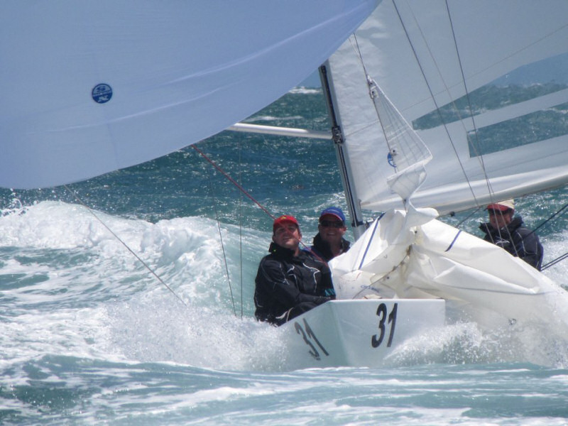 Racing on day five of the Etchells Australian Championship photo copyright Steve Hall taken at Royal SA Yacht Squadron and featuring the Etchells class