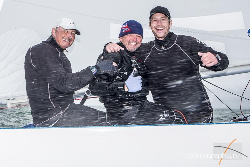 John Bertrand, Paul Blowers & Ben Lamb win the Etchells Worlds in Cowes photo copyright Alex Irwin / www.sportography.tv taken at Royal London Yacht Club and featuring the Etchells class