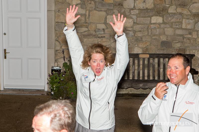 Best Female Helm Trophy to Shannon Bush at the Etchells Worlds in Cowes photo copyright Alex Irwin / www.sportography.tv taken at Royal London Yacht Club and featuring the Etchells class