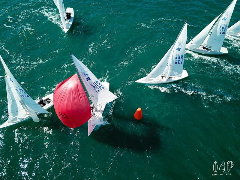 Etchells Spring Regatta day 2 photo copyright Mitchell Pearson / SurfSailKite taken at Royal Queensland Yacht Squadron and featuring the Etchells class