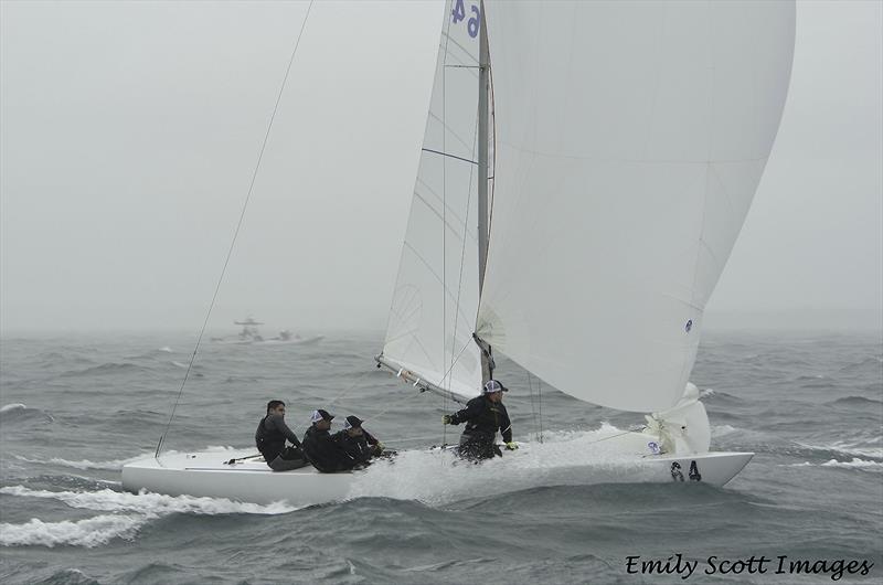 Gen XY totally sending it (Matthew Chew, Brian Donovan, Ben Vercoe and Ash Deeks) during the 2018 Etchells Queensland State Championship in Brisbane photo copyright Emily Scott Images taken at Royal Queensland Yacht Squadron and featuring the Etchells class