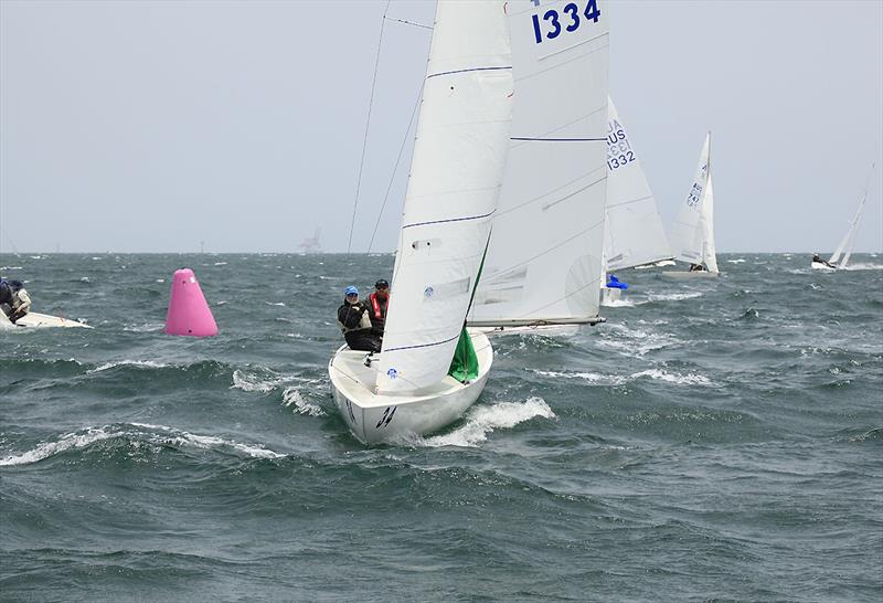 Matilda from Geelong, Blake Robertson, Adrian Alberts, Tim McCoy and Kathleen Stroinovsky on day 1 of the 2020 Etchells Australian Championship - photo © John Curnow