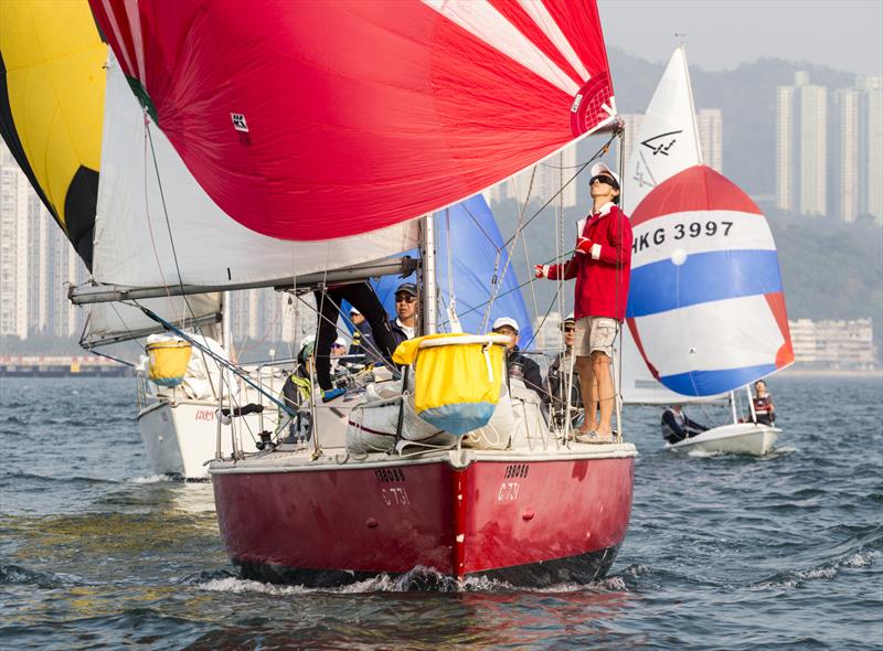 Rainbow Chaser. HKRNVR Memorial Vase  photo copyright Guy Nowell / RHKYC taken at  and featuring the Etchells class