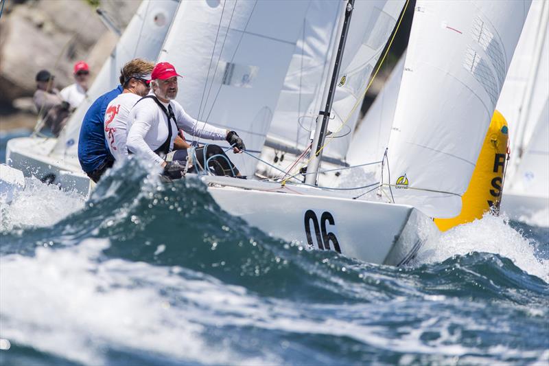 Busy rounding - always a good sign with the Etchells photo copyright Andrea Francolini taken at Royal Sydney Yacht Squadron and featuring the Etchells class