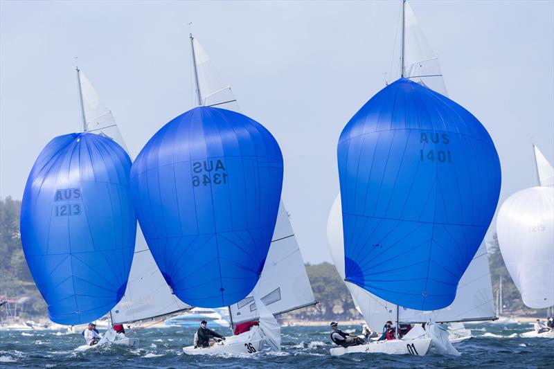 Must have been a run on blue photo copyright Andrea Francolini taken at Royal Sydney Yacht Squadron and featuring the Etchells class