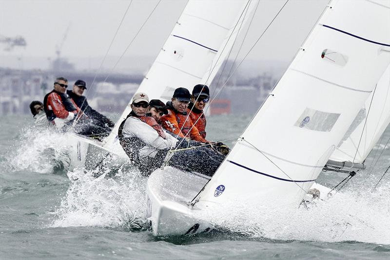 Iron Lotus lead the way to the top mark for the second time in the first race of the day. - photo © Alex McKinnon Photography