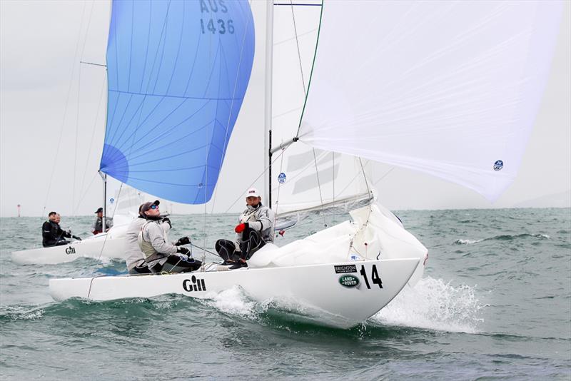 Our Thing, skippered by David Turton and crewed by Josh Torpy and Klaus Lorenz made the long trip from Mooloolaba, and were rewarded with second place overall! photo copyright Alex McKinnon Photography taken at Royal Brighton Yacht Club and featuring the Etchells class