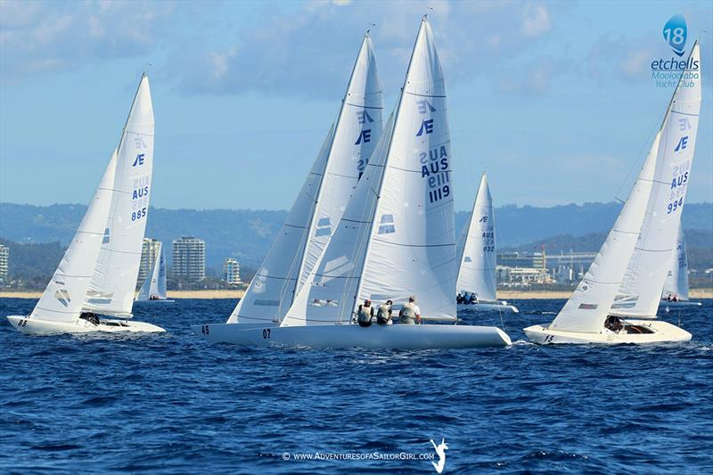 2018 The Dock Mooloolaba Australasian Etchells Championship photo copyright Nic Douglass / www.AdventuresofaSailorGirl.com taken at Mooloolaba Yacht Club and featuring the Etchells class