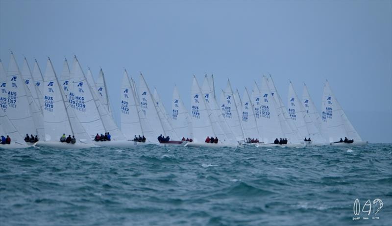 Etchells Pre Worlds - Day 1 photo copyright Mitchell Pearson / SurfSailKite taken at Royal Queensland Yacht Squadron and featuring the Etchells class