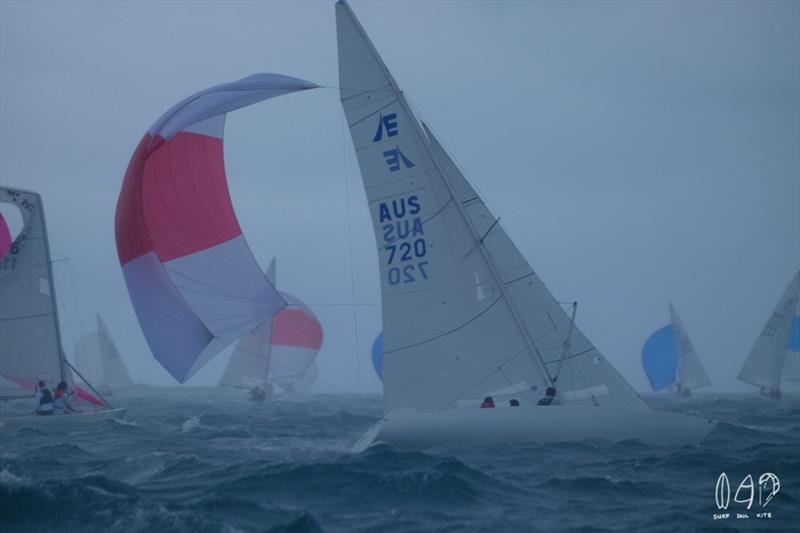 Etchells Pre Worlds - Day 1 photo copyright Mitchell Pearson / SurfSailKite taken at Royal Queensland Yacht Squadron and featuring the Etchells class