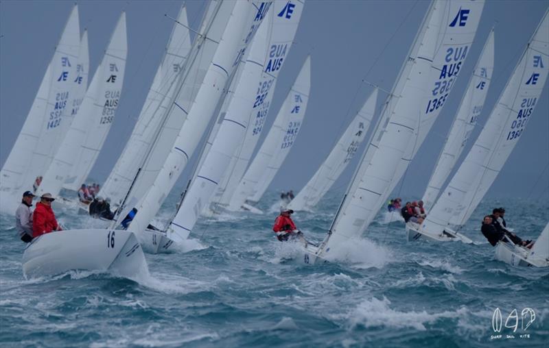 Etchells Pre Worlds - Day 1 photo copyright Mitchell Pearson / SurfSailKite taken at Royal Queensland Yacht Squadron and featuring the Etchells class