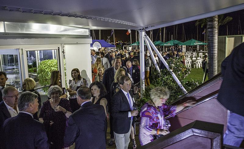 Guests arriving into the ballroom, after pre-dinner drinks on the wonderful lawn on a balmy night. - photo © John Curnow