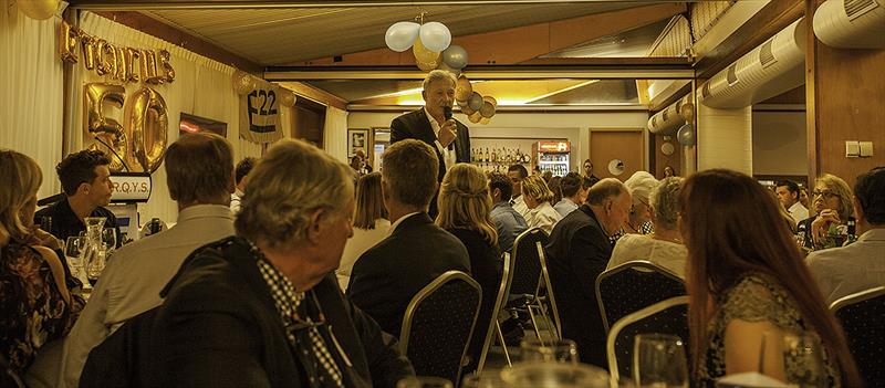 John Bertrand delivery part of his classic address. - photo © John Curnow