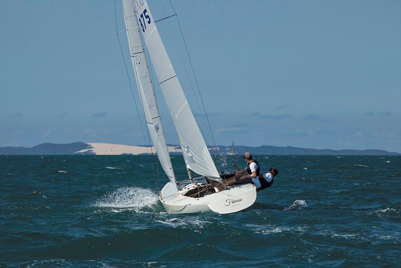 Finesse, which is Malcolm Parker, Harry Hall, Ruby Scholten, and Anneliese Scholten photo copyright John Curnow taken at Royal Queensland Yacht Squadron and featuring the Etchells class