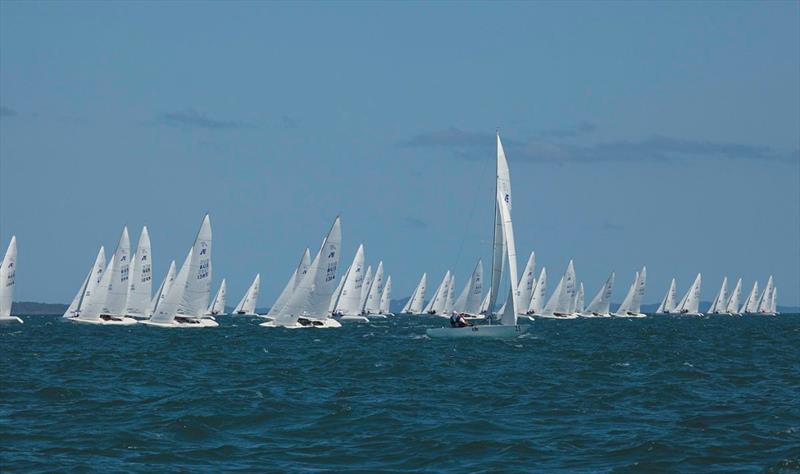 Walk on Water (Brett Heath, Glenn Norton, Andrew Poulton) was one of he craft who had to go home photo copyright John Curnow taken at Royal Queensland Yacht Squadron and featuring the Etchells class