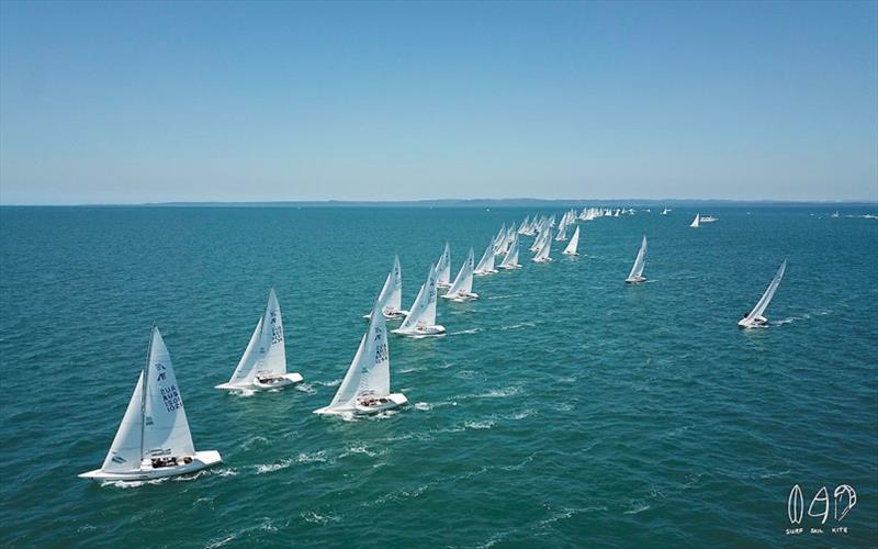 Let's go racing! photo copyright Mitchell Pearson / SurfSailKite taken at Royal Queensland Yacht Squadron and featuring the Etchells class