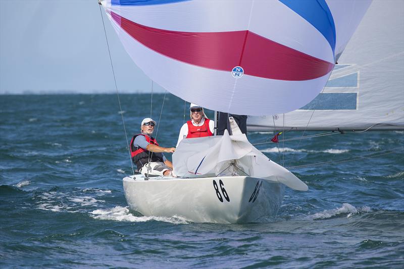 Tamm Ha Tamm (Christian Bollot, Philippe Charret, and James Heywood) on day 1 of the Etchells Australian Championship photo copyright John Curnow taken at Royal Queensland Yacht Squadron and featuring the Etchells class